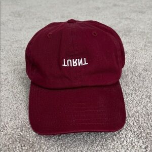 Maroon Baseball Cap with White Embroidery